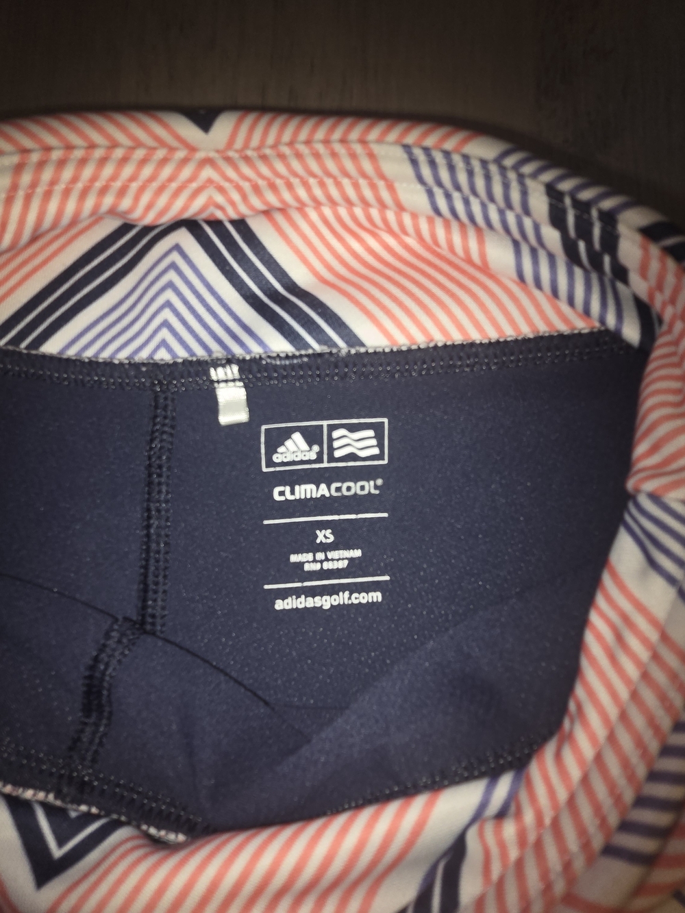 adidas Coral and Navy Chevron Print Skort - Picture 4 of 6